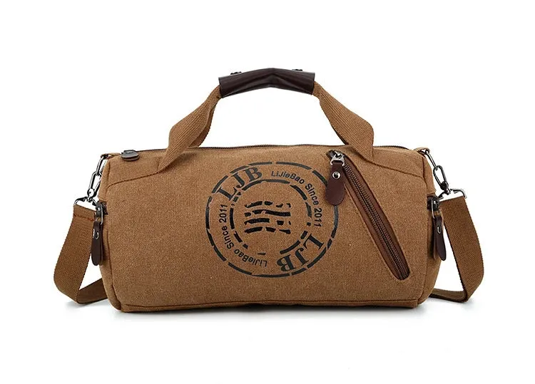 Durable Multifunction Canvas Gym Bag - Men's and Women's Sport Training Bag, Ideal for Outdoor Fitness Activities
