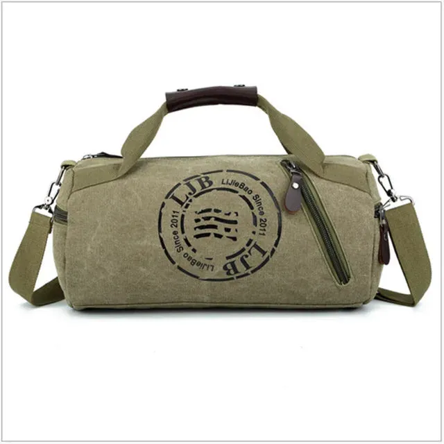 Durable Multifunction Canvas Gym Bag - Men's and Women's Sport Training Bag, Ideal for Outdoor Fitness Activities