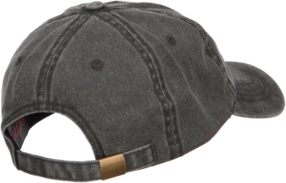 e4Hats.com Admiral Embroidered Washed Buckle Cap