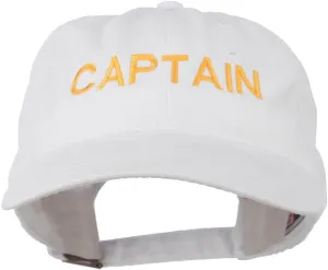 e4Hats.com Captain Embroidered Low Profile Washed Cap
