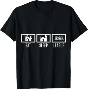 Eat Sleep League Repeat Tshirt Challenger Shirt T-Shirt