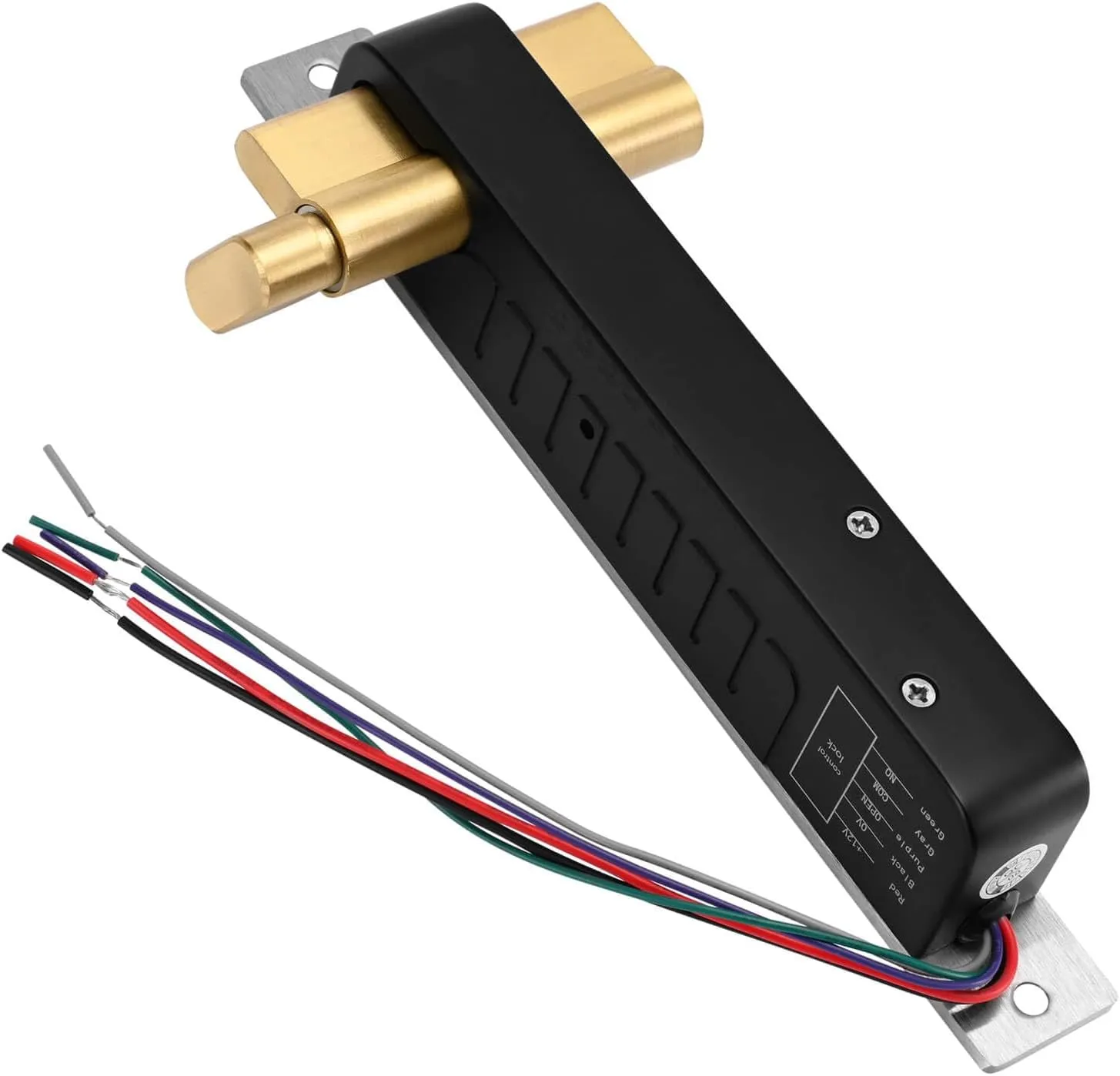 Electric Drop Bolt Lock Deadbolt Fail-Secure NO Mode 12V DC Manual Open Cylinder with Mechanical Key for Door Access Control