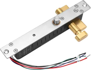 Electric Drop Bolt Lock Deadbolt Fail-Secure NO Mode 12V DC Manual Open Cylinder with Mechanical Key for Door Access Control