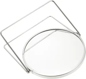 Elegant Metal Vanity Mirror Double-Sided Desktop Makeup Mirror Hd Surface Compact for Dressing Table Stable Base for Steady Use Bedroom Living Room and Study