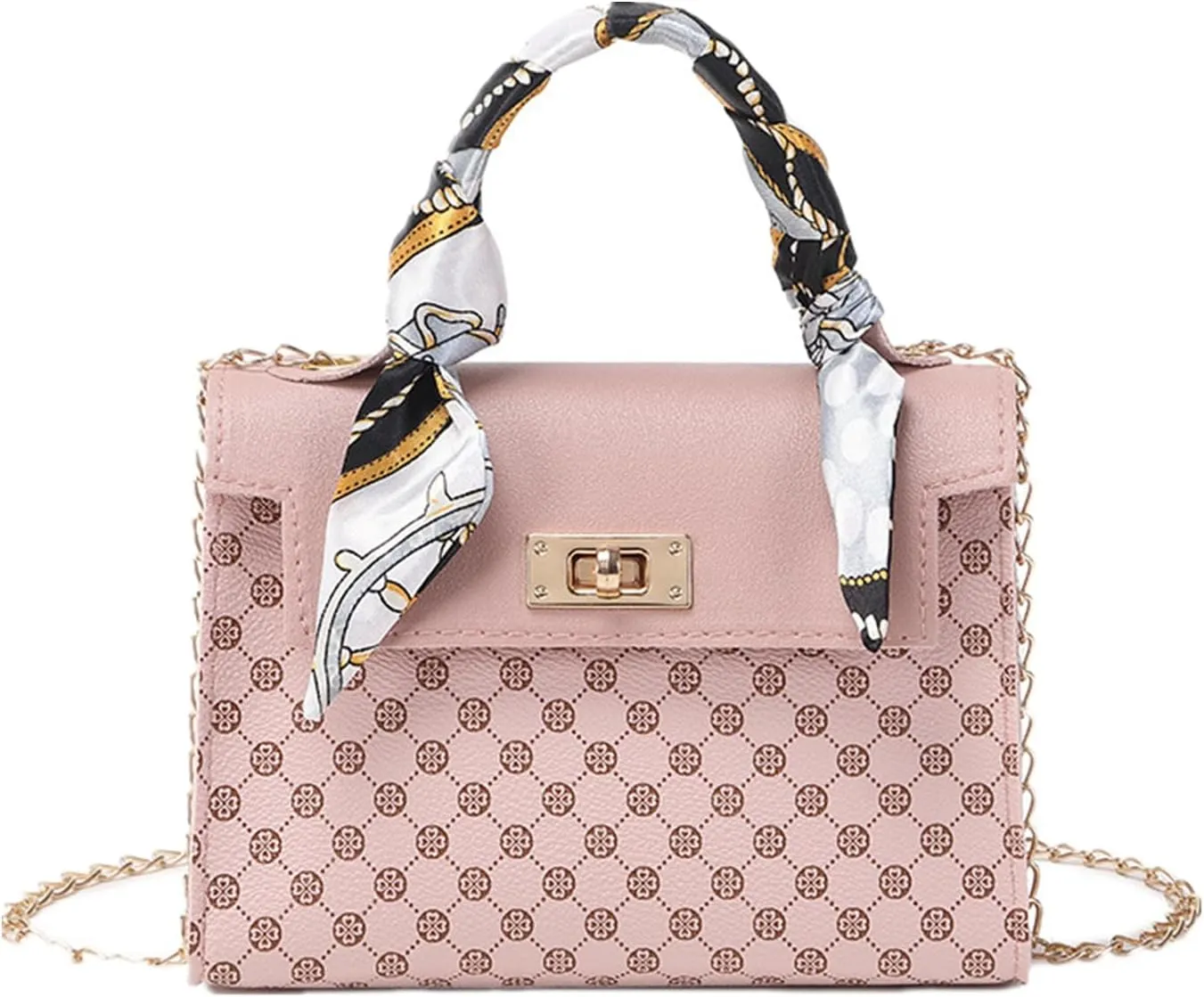 Elegant Women's Bag Chain Underarm Shoulder Crossbody - Small Square Mini Leather Handbags with Travel
