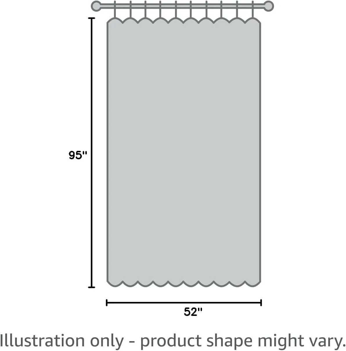 Elrene Home Fashions Braiden Color-Block Blackout Window Curtain, Single Panel, 52 in x 95in (1 Panel), Gray