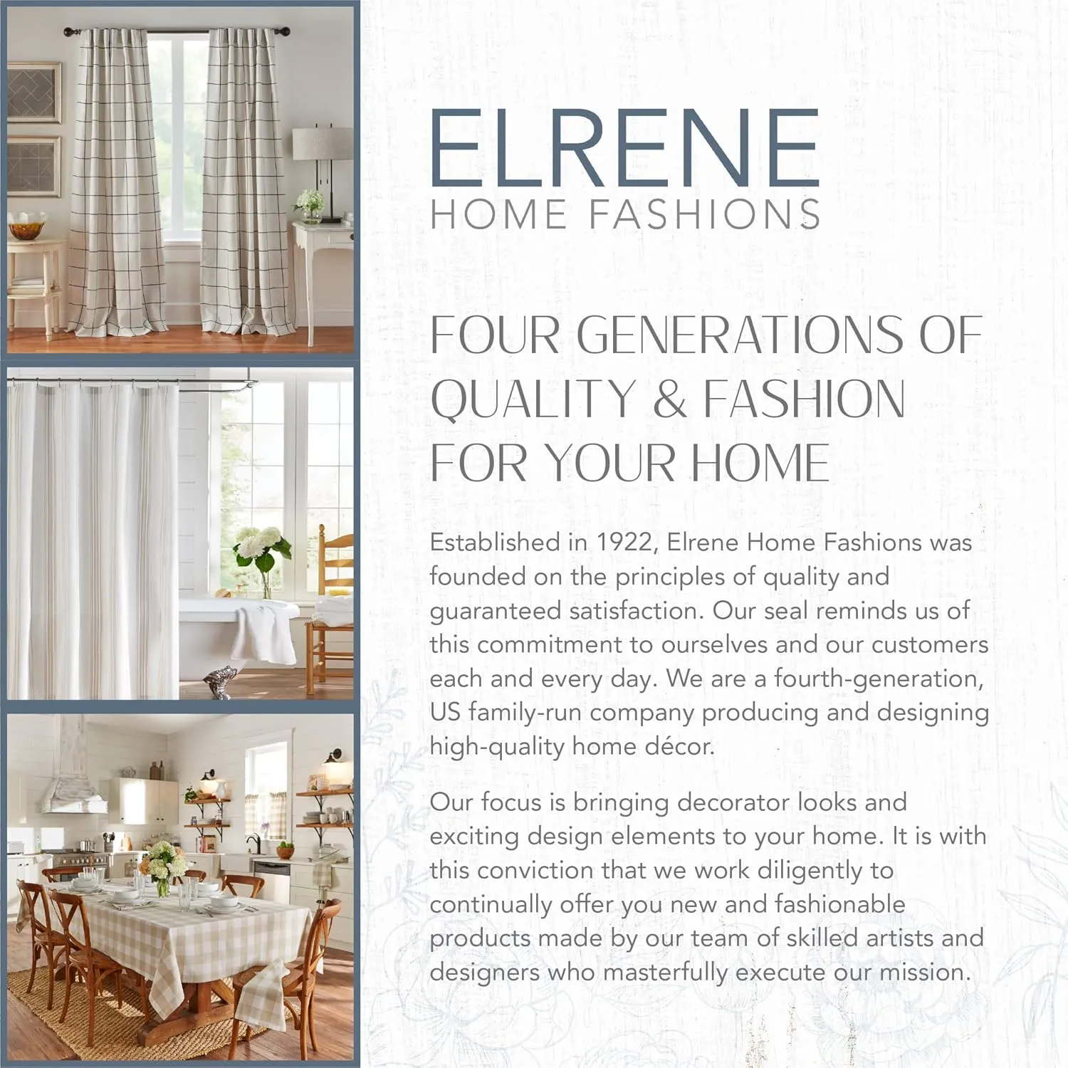 Elrene Home Fashions Braiden Color-Block Blackout Window Curtain, Single Panel, 52 in x 95in (1 Panel), Gray