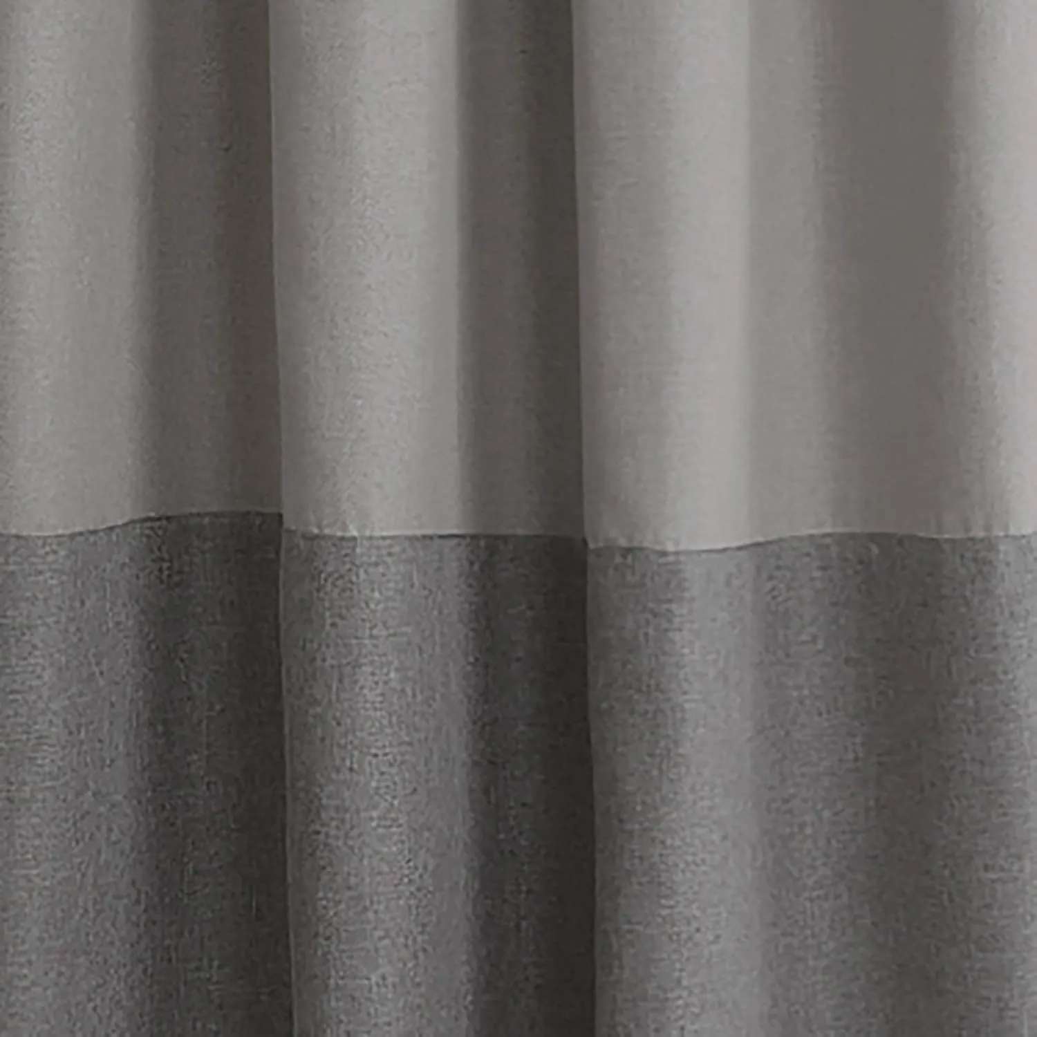 Elrene Home Fashions Braiden Color-Block Blackout Window Curtain, Single Panel, 52 in x 95in (1 Panel), Gray