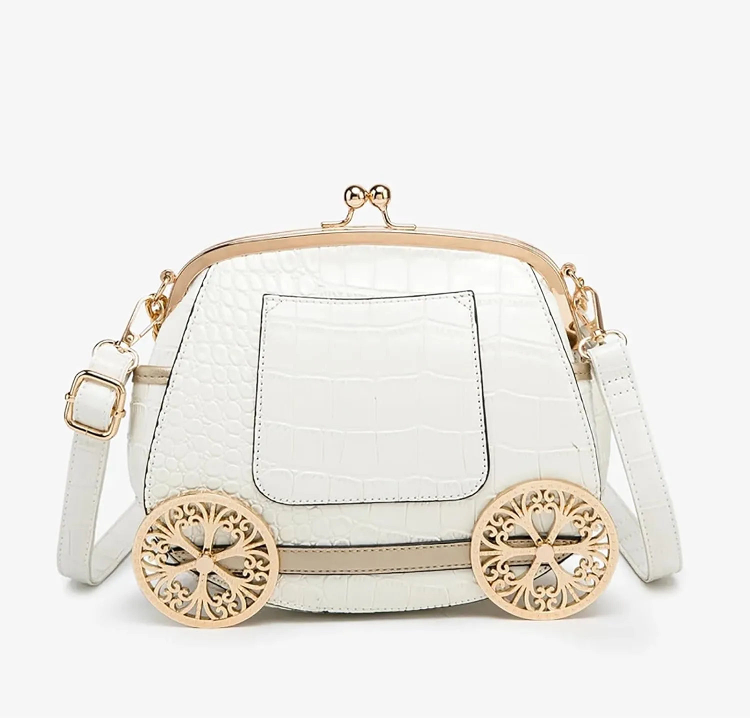 Embroidery Purses for Women Royal Carriage Shoulder Crossbody Bag Clutch Leather Novelty Luxury Fashion Chain Satchel Handbag