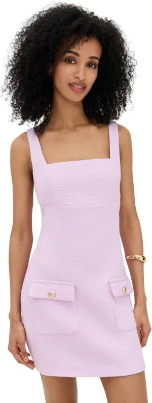 endless rose Women's Square Neck Tweed Mini Dress
