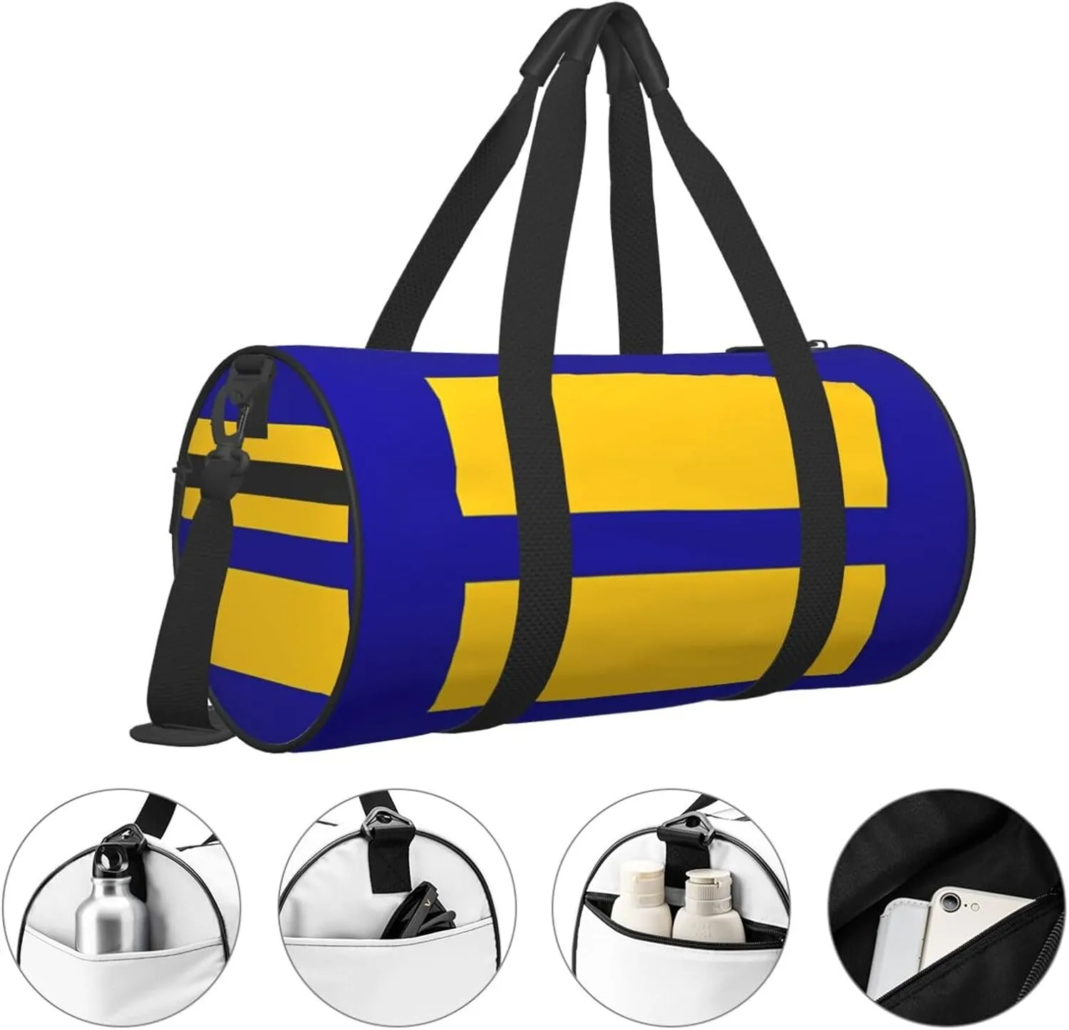 Equality Pride Flag Round Travel Duffel Bag Large Capacity Gym Sports Bags for Hiking Vacation Trips