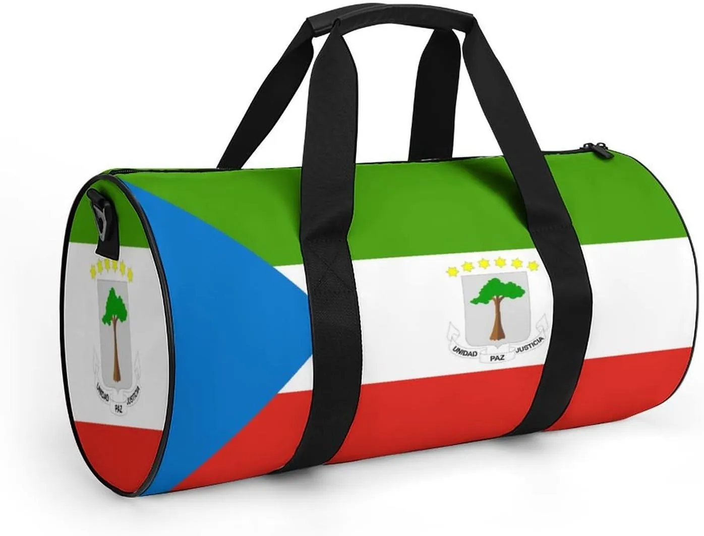 Equatorial Guinea Flag Waterproof Gym Bag for Women Men with Wet Pocket Sports Duffel for Travel Weekender