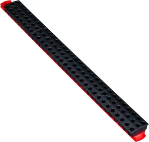 Ernst Manufacturing 96 Tool Magnetic Bit Bar, 1/4" Hex Bit Holder - Red/Black