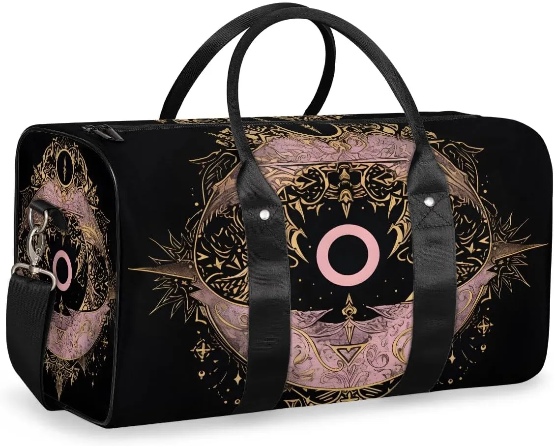 Ethnic Eyes Travel Duffel Bag for Women Men Waterproof Foldable Overnight Weekender Bag Large Capacity Sports Gym Bag