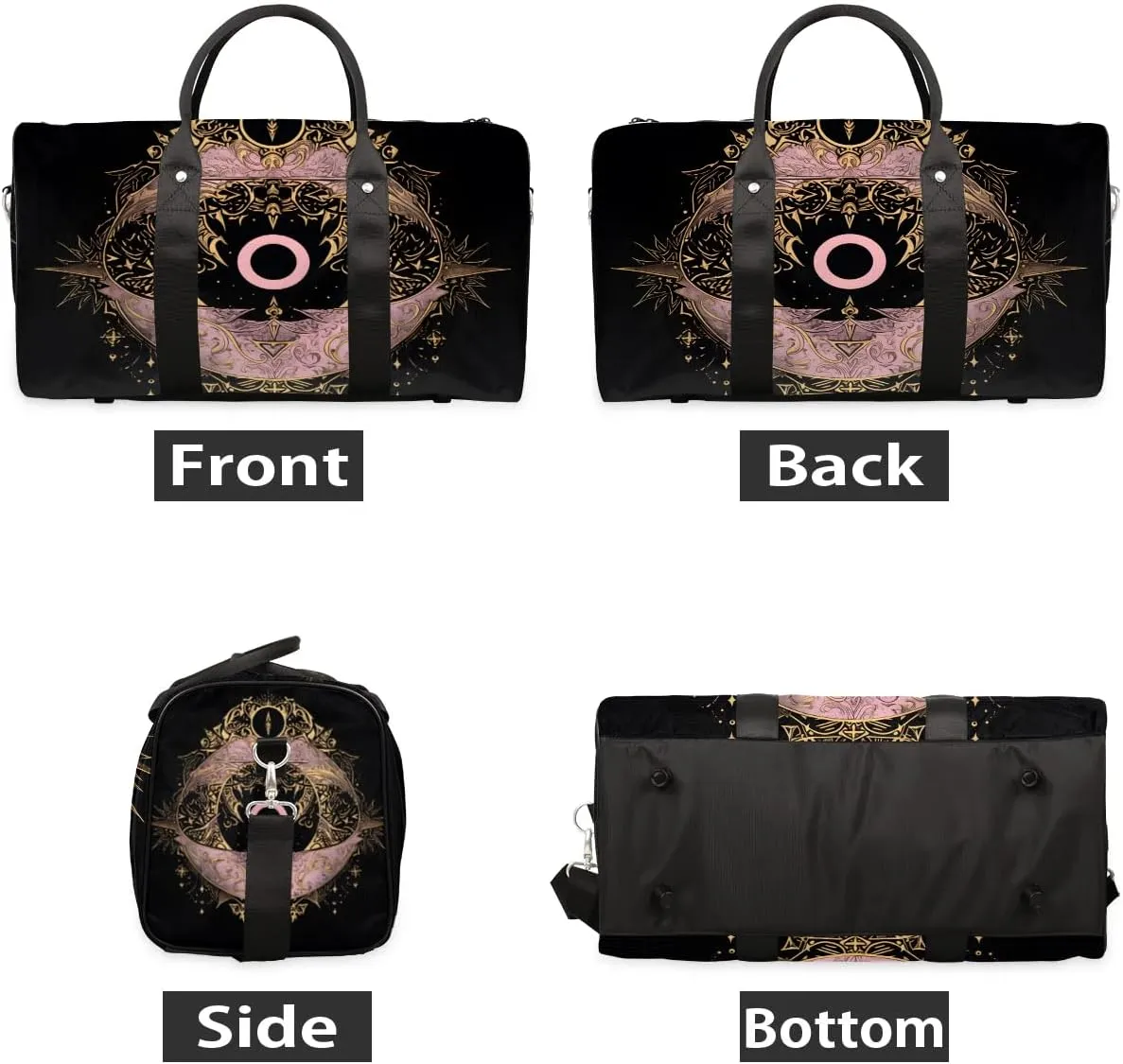 Ethnic Eyes Travel Duffel Bag for Women Men Waterproof Foldable Overnight Weekender Bag Large Capacity Sports Gym Bag