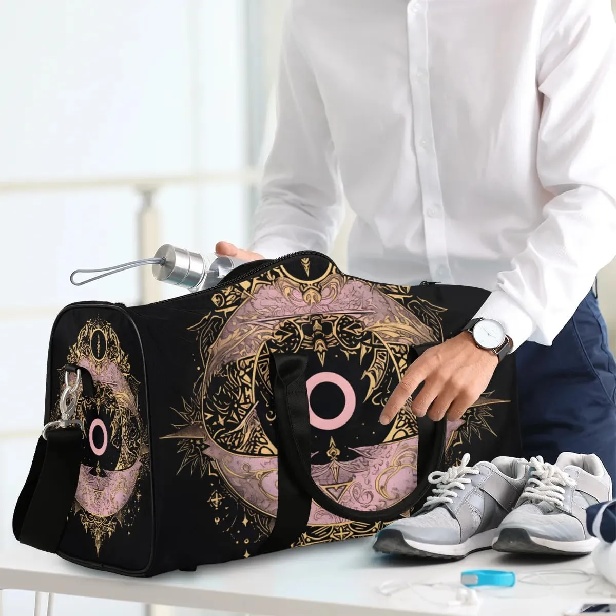 Ethnic Eyes Travel Duffel Bag for Women Men Waterproof Foldable Overnight Weekender Bag Large Capacity Sports Gym Bag