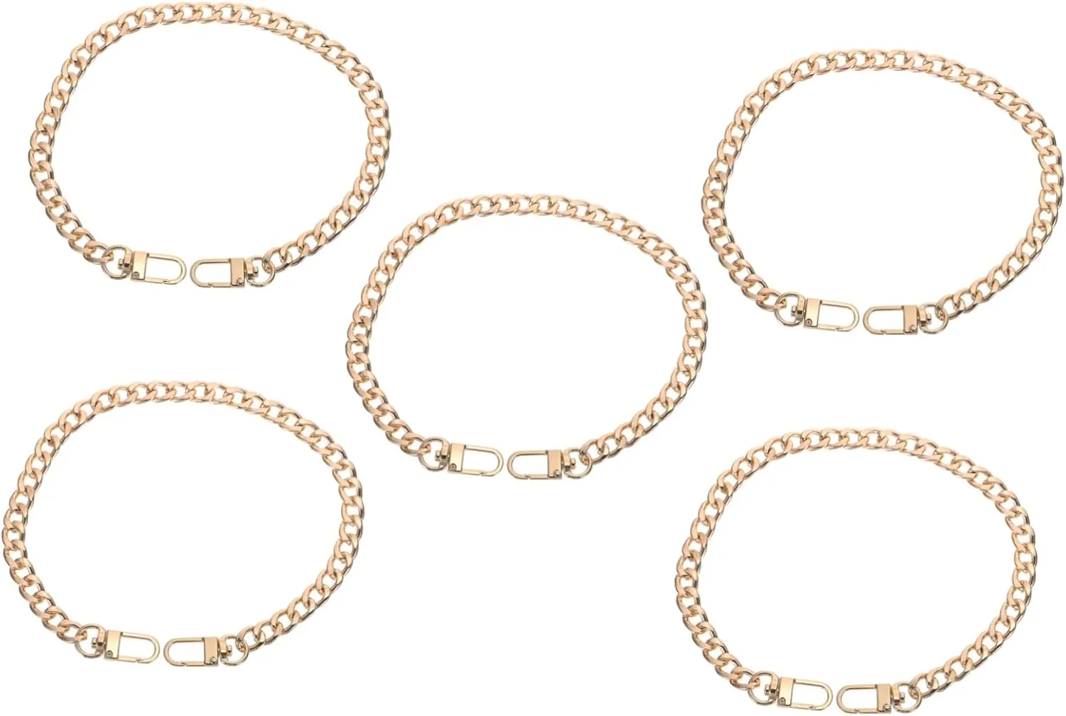 EXAOMBLE Wide Range Handbag Shoulder Straps 5pcs Metal Bag Chain Fashion DIY Replacement