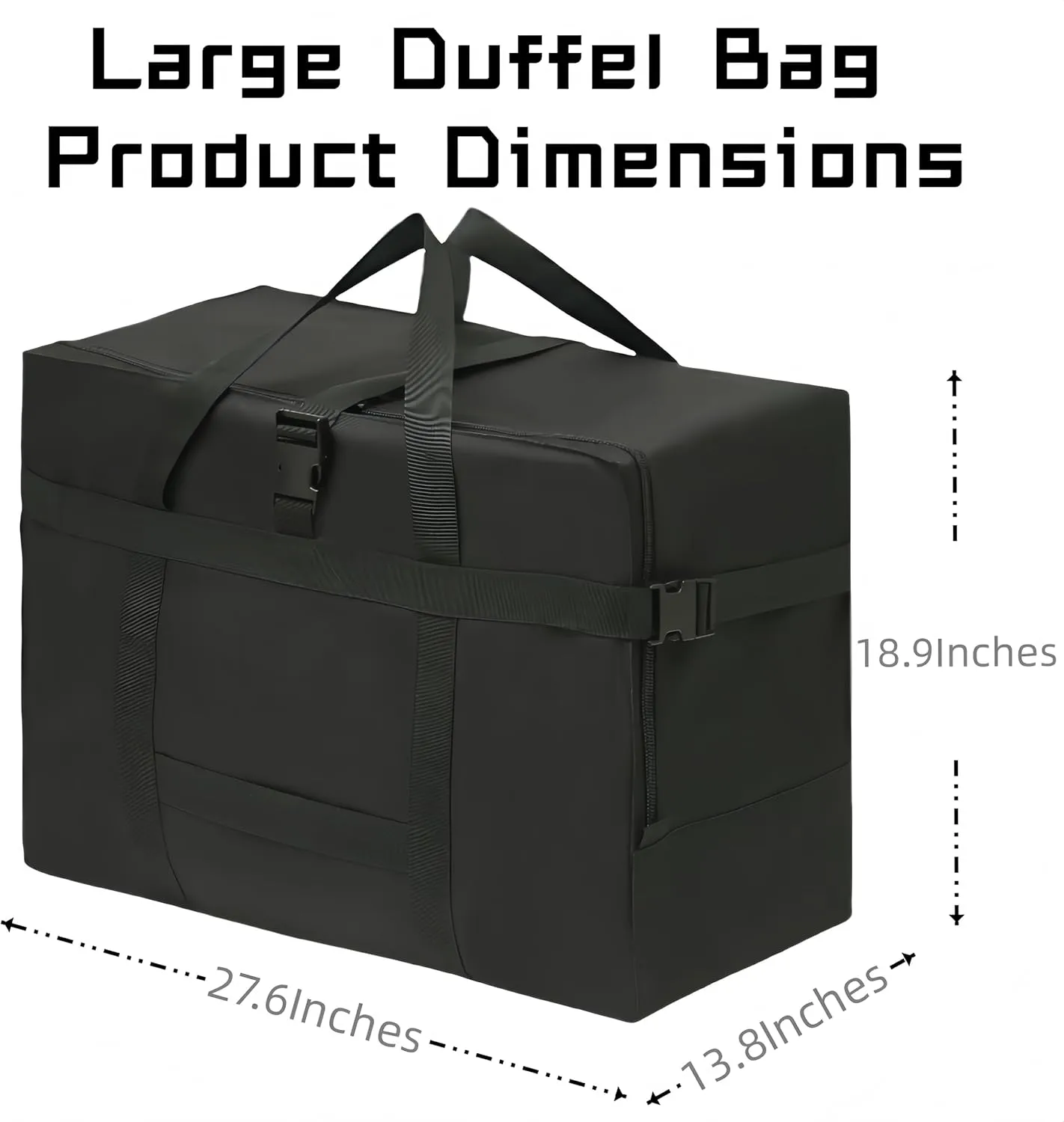 Extra Large Storage Duffle Bag for Travel, Waterproof Carry on Weekend Overnight Storage Bag over Luggage for Airline, Travel, for Men And Women Camping,Moving,Hospital (120L-Black)