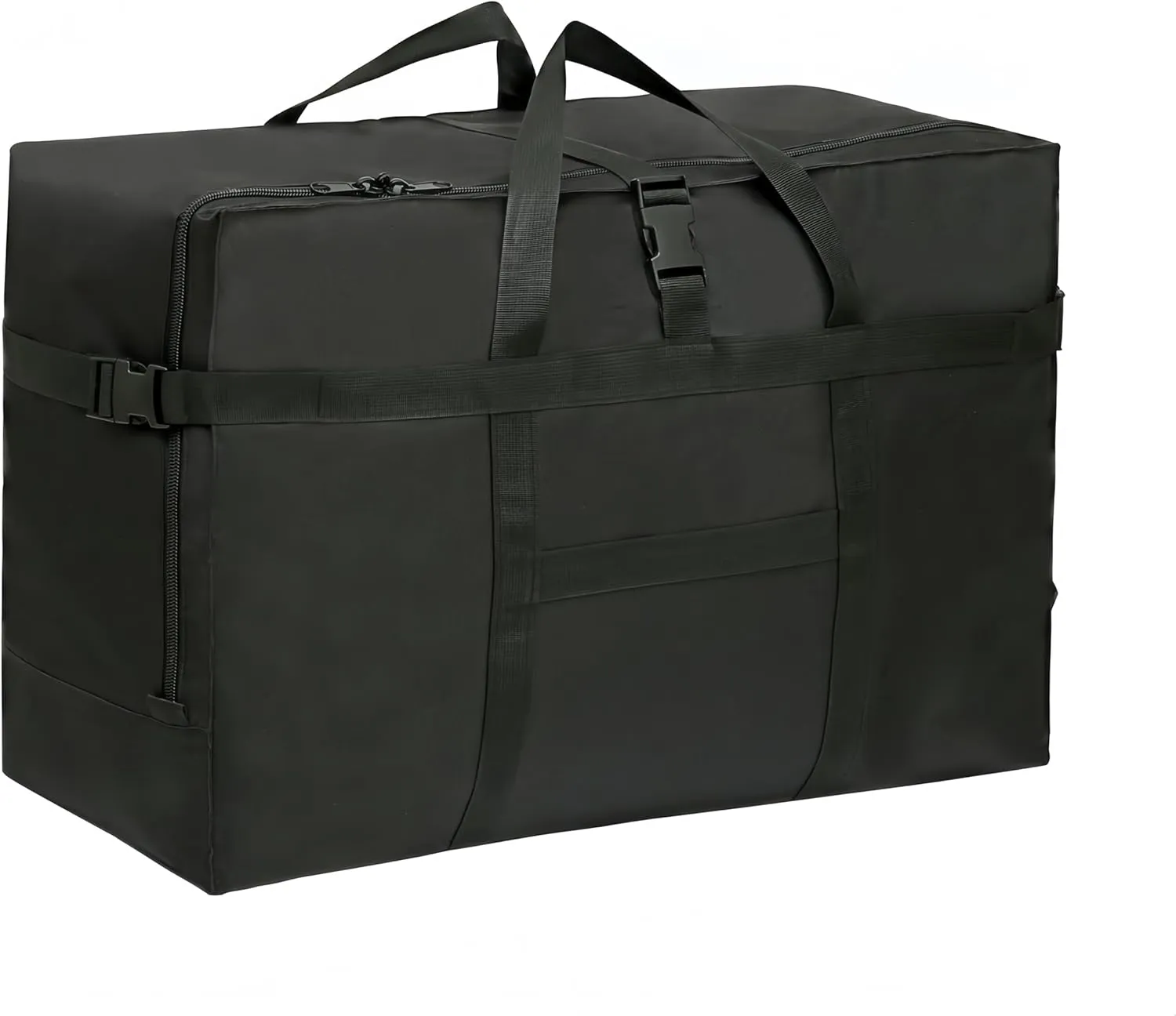 Extra Large Storage Duffle Bag for Travel, Waterproof Carry on Weekend Overnight Storage Bag over Luggage for Airline, Travel, for Men And Women Camping,Moving,Hospital (120L-Black)