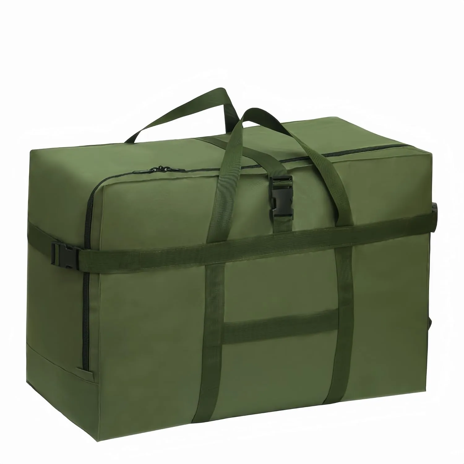 Extra Large Storage Duffle Bag for Travel, Waterproof Carry on Weekend Overnight Storage Bag over Luggage for Airline, Travel, for Men And Women Camping,Moving,Hospital (120L-Dark Green)