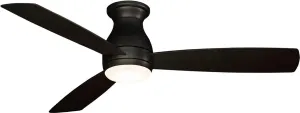 Fanimation Hugh Indoor/Outdoor Ceiling Fan with Blades and LED Light Kit 52 inch - Dark Bronze