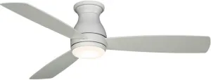 Fanimation Hugh Indoor/Outdoor Ceiling Fan with Blades and LED Light Kit 52 inch - Matte White