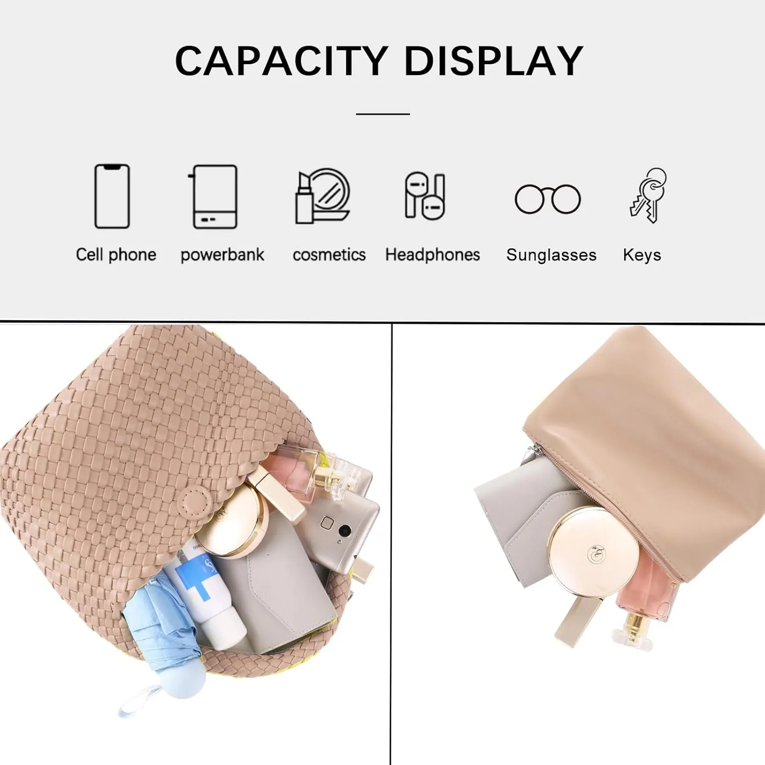 Fashion Designer Handbags and Purses, Women Shoulder Bag, Casual Hand Woven Shopping Tote Hobo, Ladies Underarm Bags