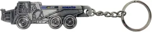 First Gear Komatsu HM400 Dump Truck Embossed Metal Keychain 90-0650, Greyish Black