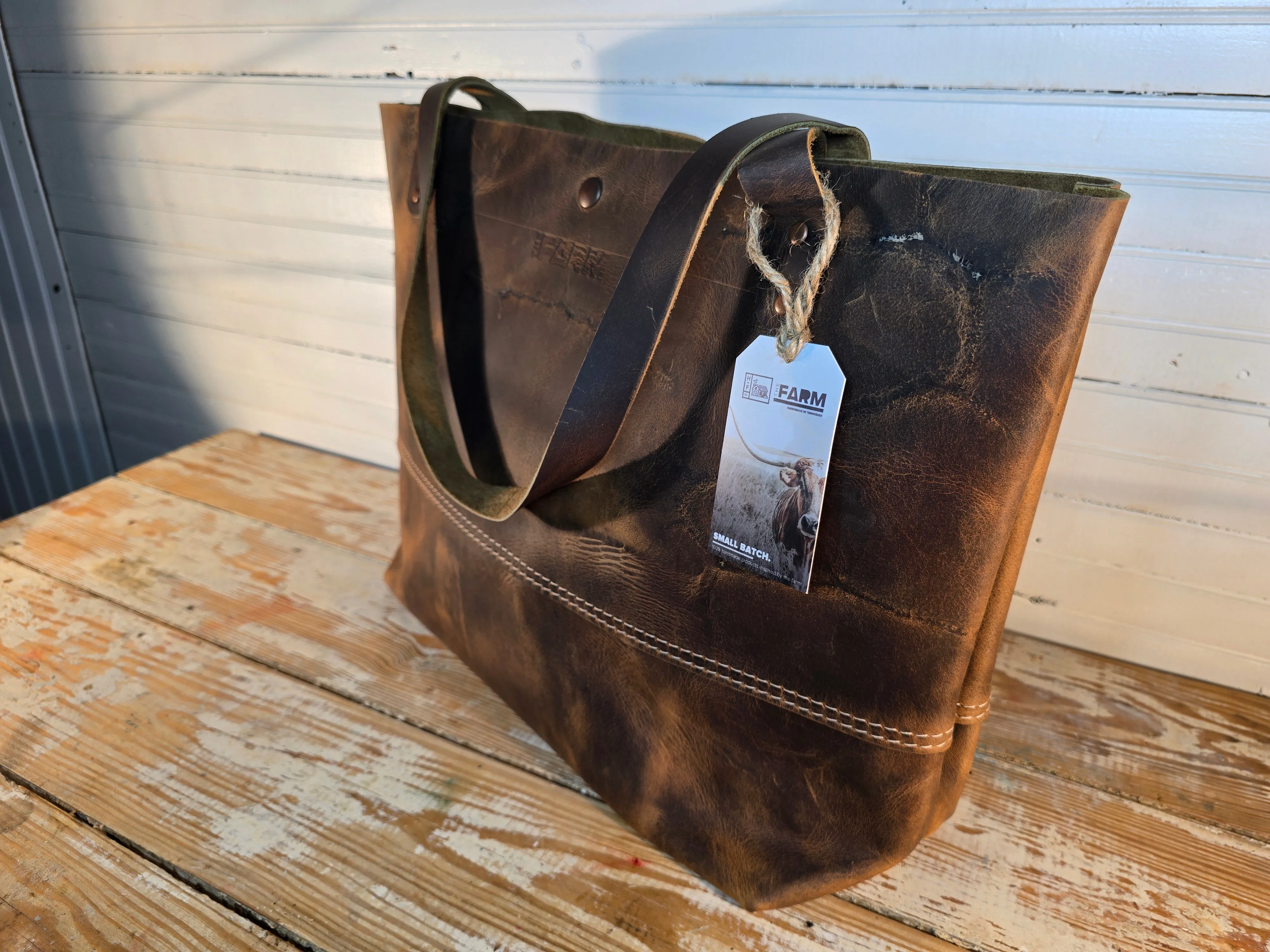 Flathead Leather Tote - Large