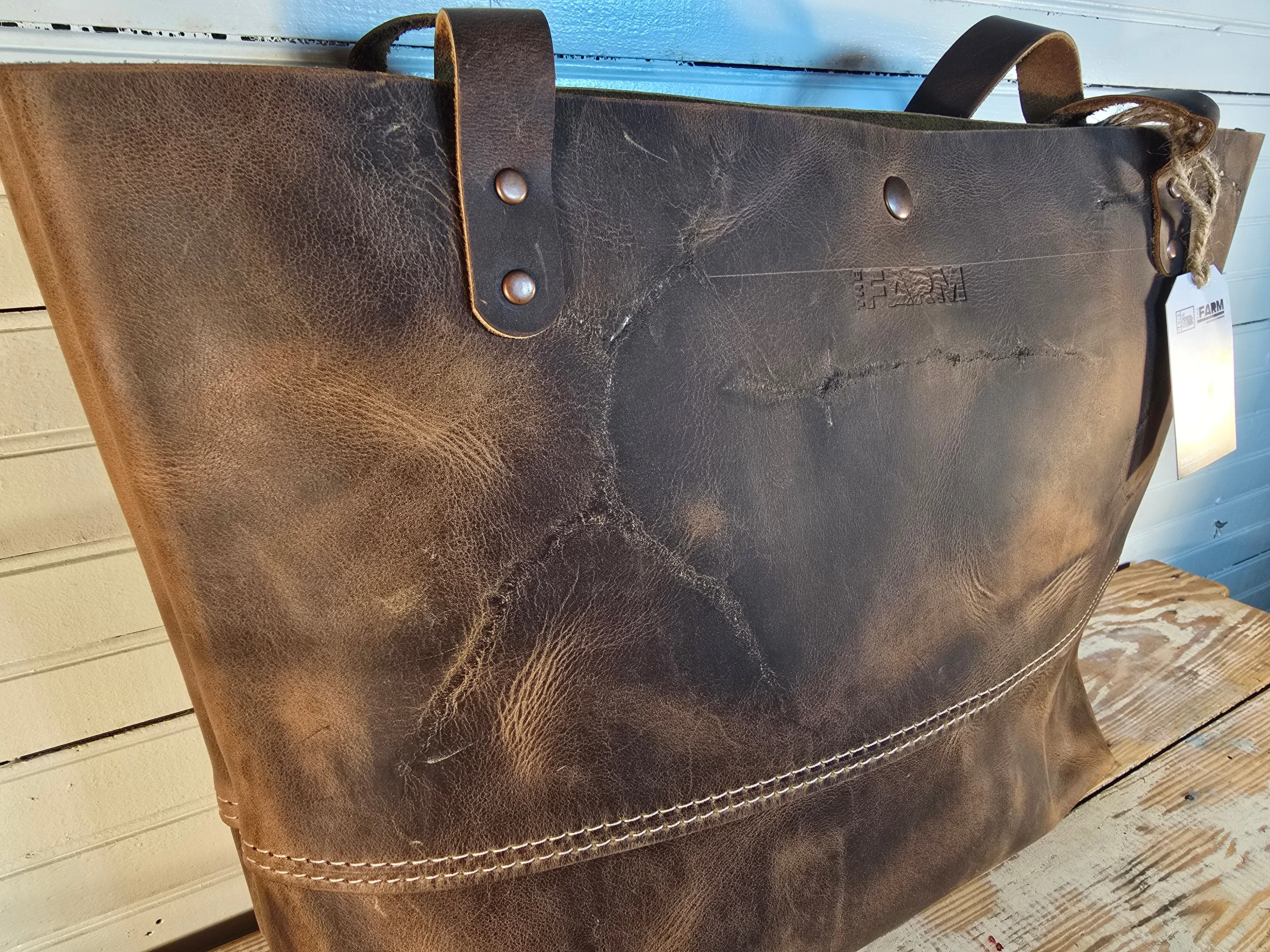 Flathead Leather Tote - Large