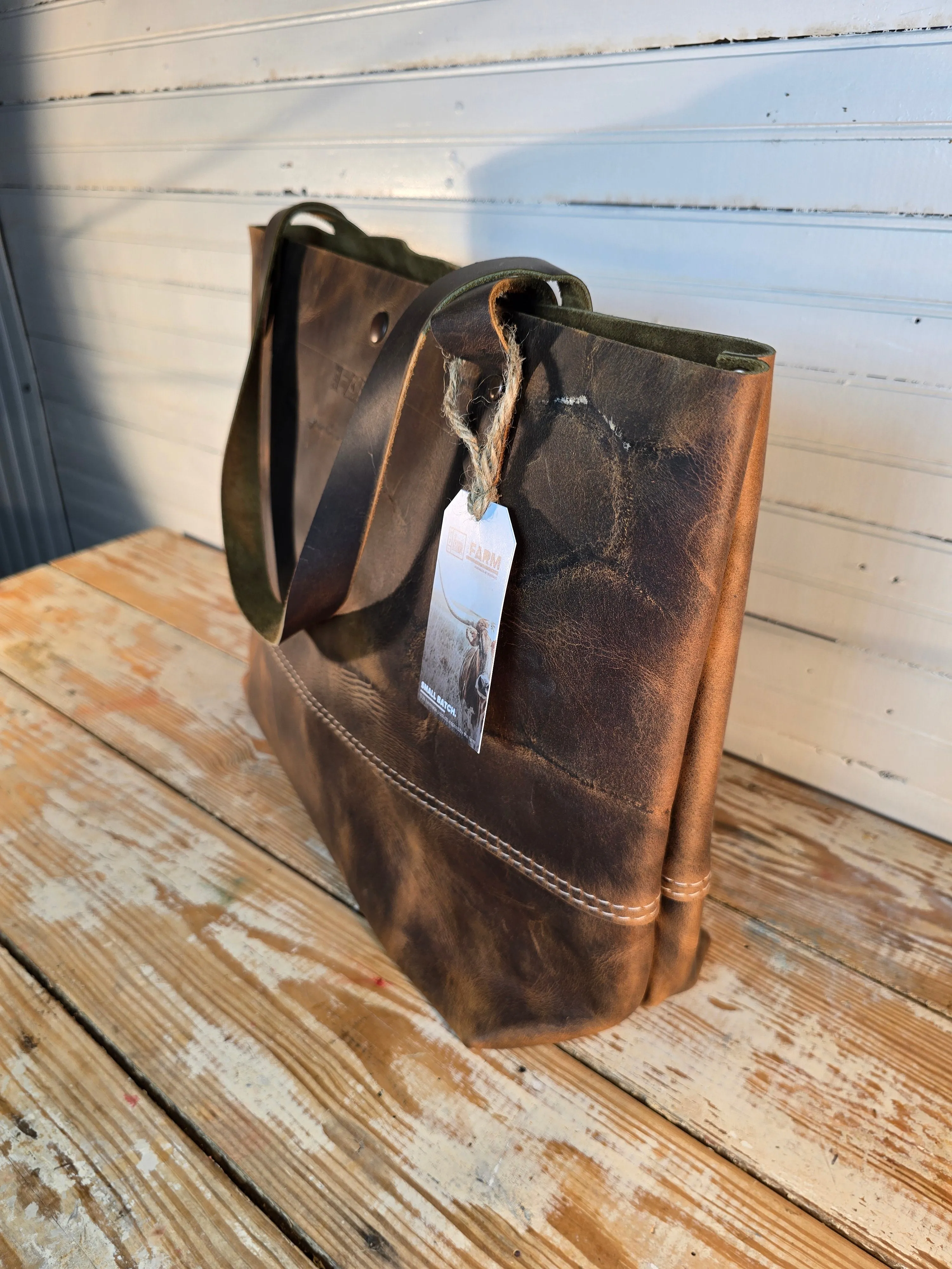 Flathead Leather Tote - Large