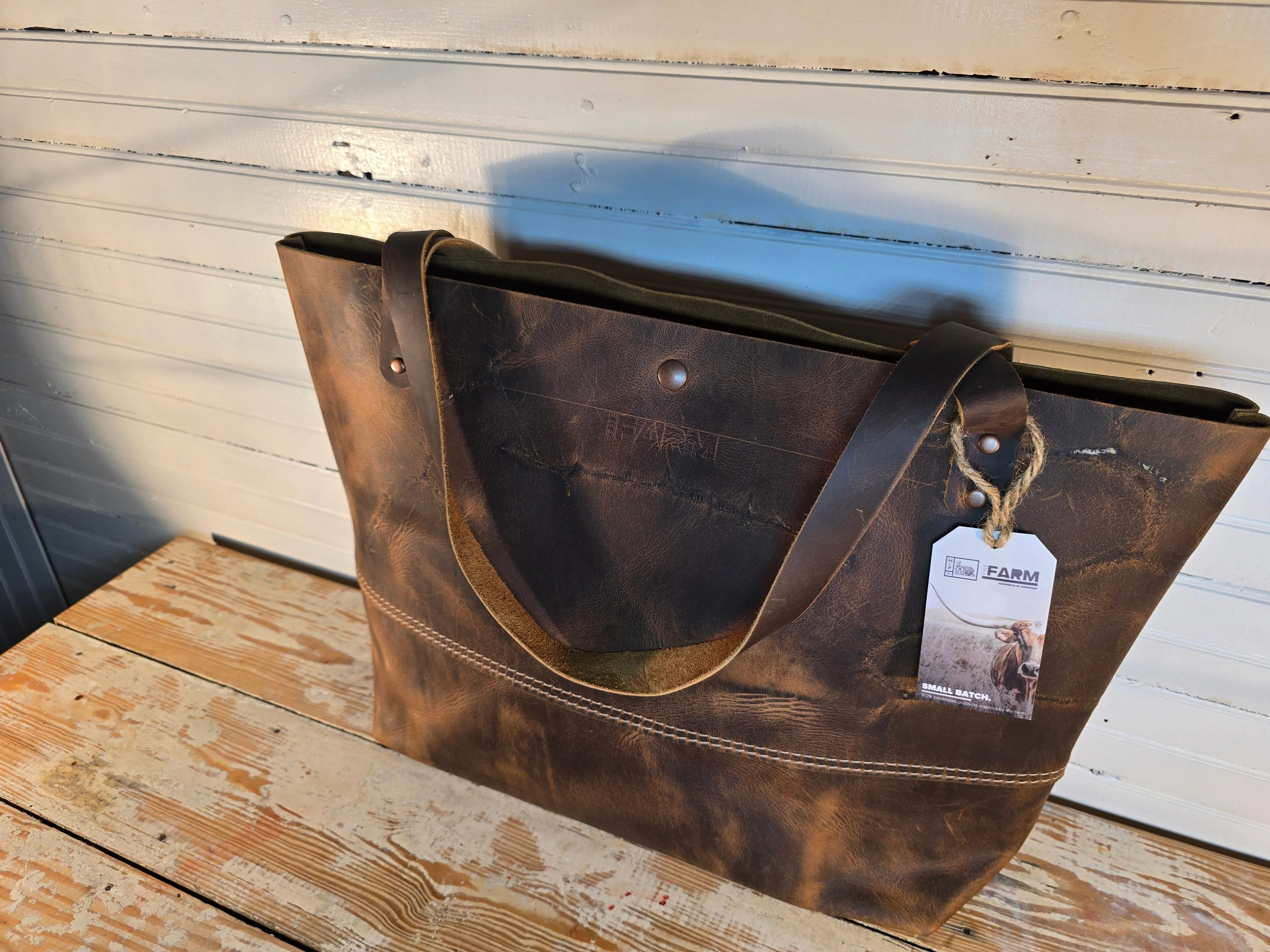 Flathead Leather Tote - Large