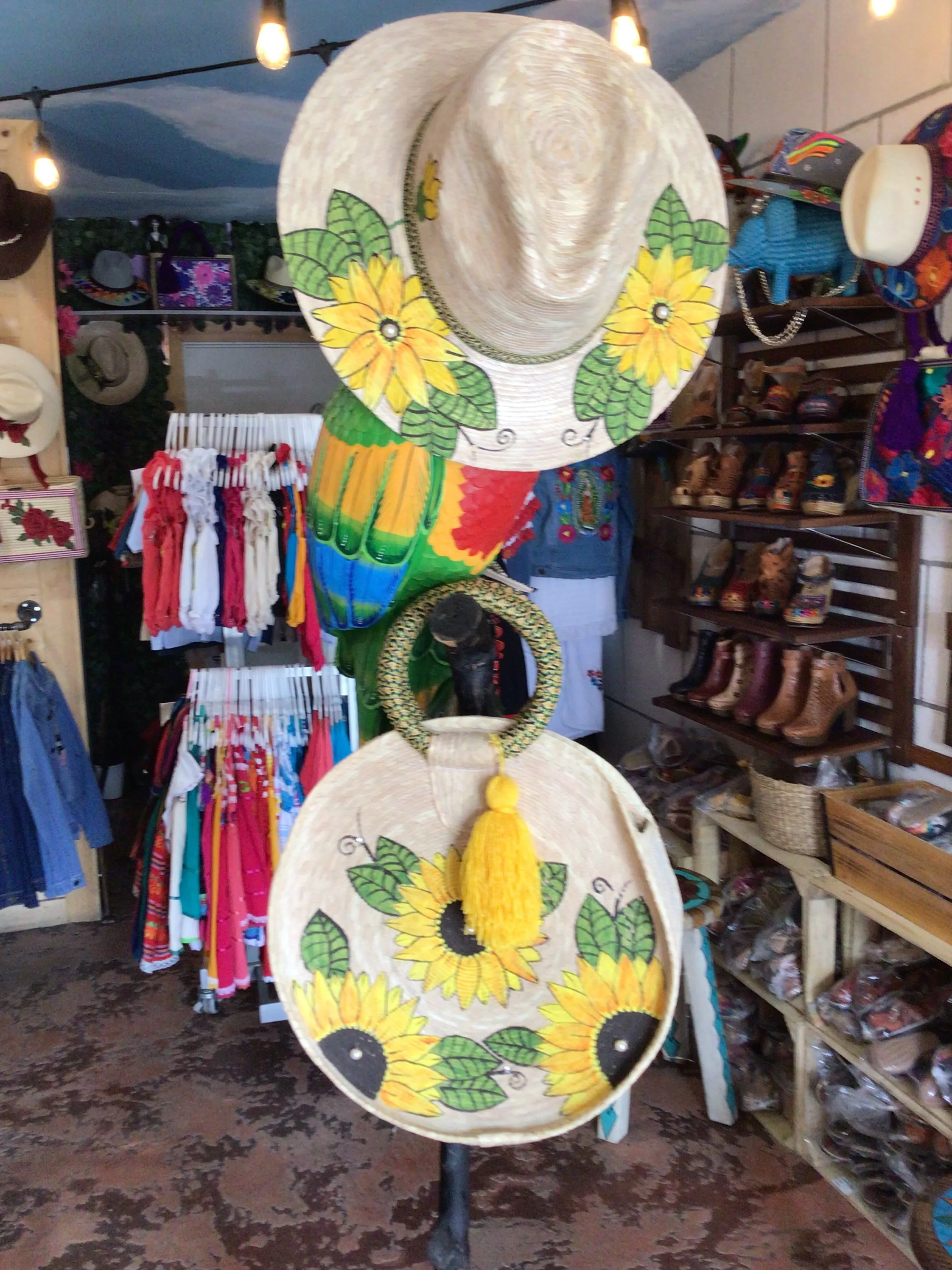 Flower straw tote bag / Hat