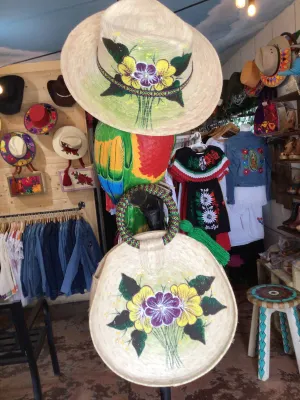 Flower straw tote bag / Hat