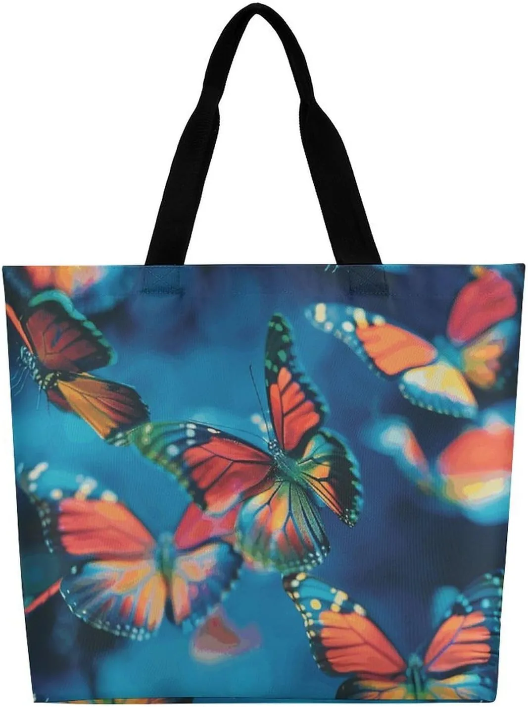 Flying in The Air Tote Bag Large Women Casual Shoulder Bag Reusable Grocery Bag Fasion Handbag for Office Shopping Travel
