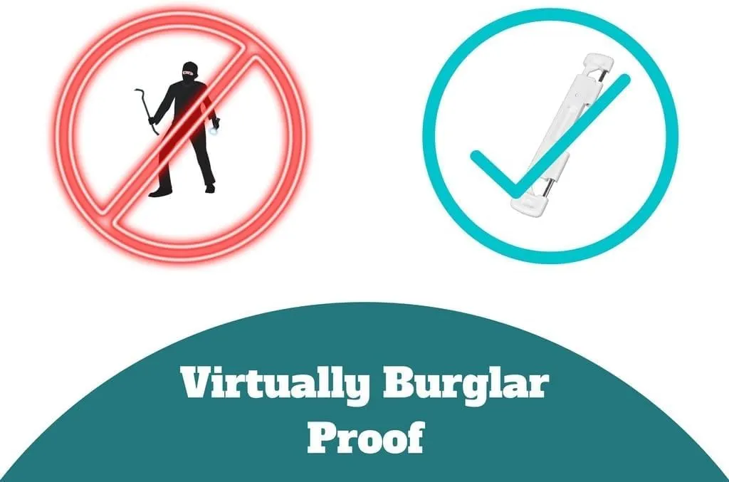 for Glass Sliding Doors - Advanced Technology to Keep Your Family Safe and Secure - High Security Lock - Virtually Burglar Proof (Double Bolt Lock   Premium Handle, White)