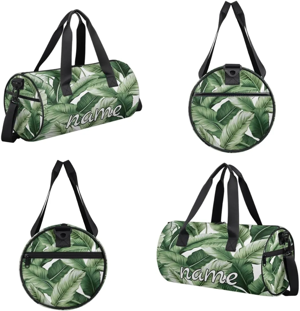 Forest Palm Tree Leaves Custom Duffel Bags Weekender Bags Custom Sport Duffel Bag Carry on Overnight Weekender Bag