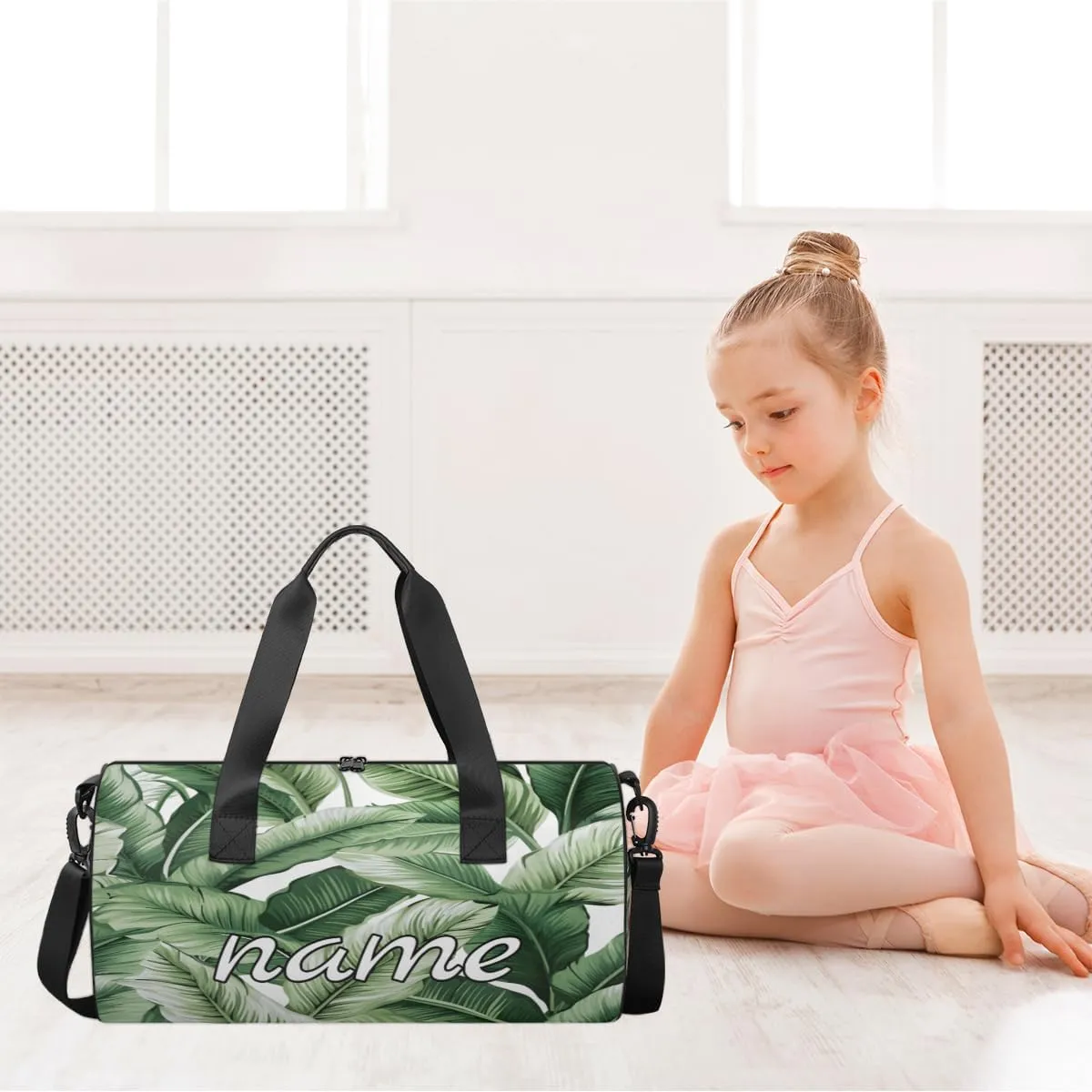 Forest Palm Tree Leaves Custom Duffel Bags Weekender Bags Custom Sport Duffel Bag Carry on Overnight Weekender Bag