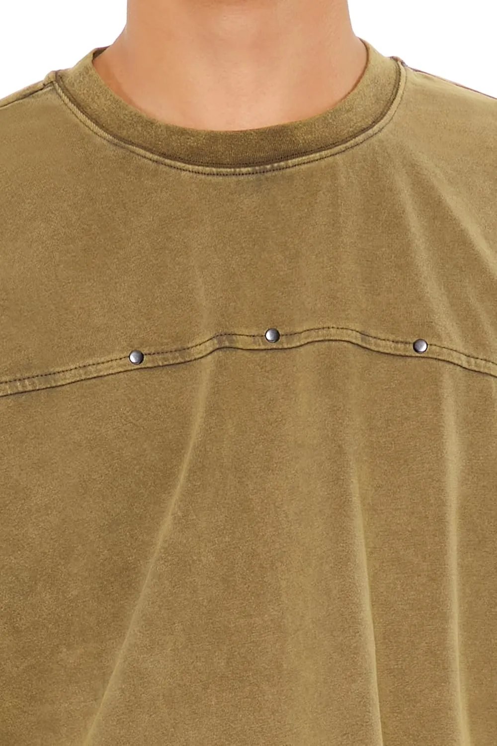Forever 21 Men's Studded Washed Oversized Tee
