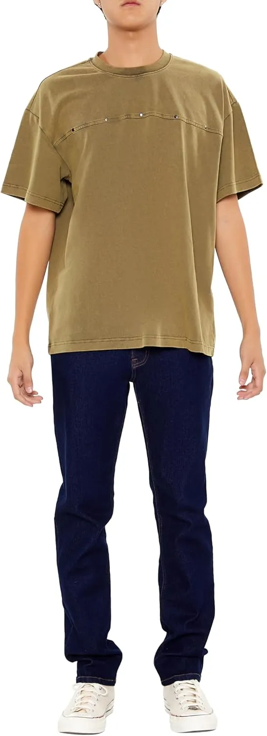 Forever 21 Men's Studded Washed Oversized Tee