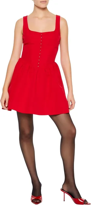 Forever 21 Women's Corset Hook-&-Eye Mini Dress