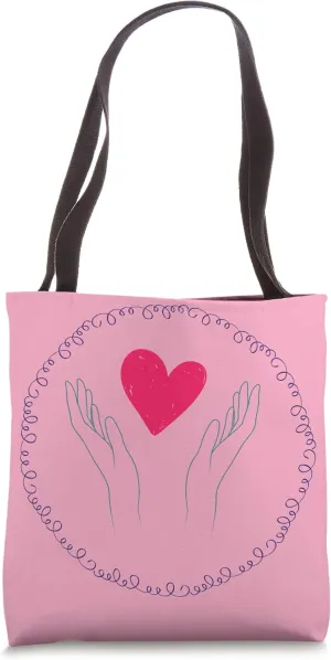 Fragile Handle With Care Love heart Tote Bag