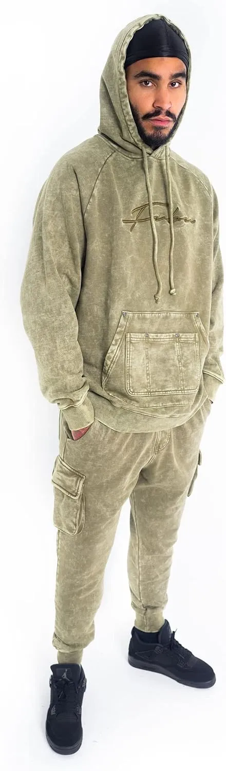 Fubu Men's Signature Washed Utility Jogger