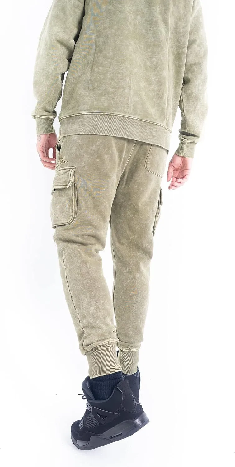 Fubu Men's Signature Washed Utility Jogger