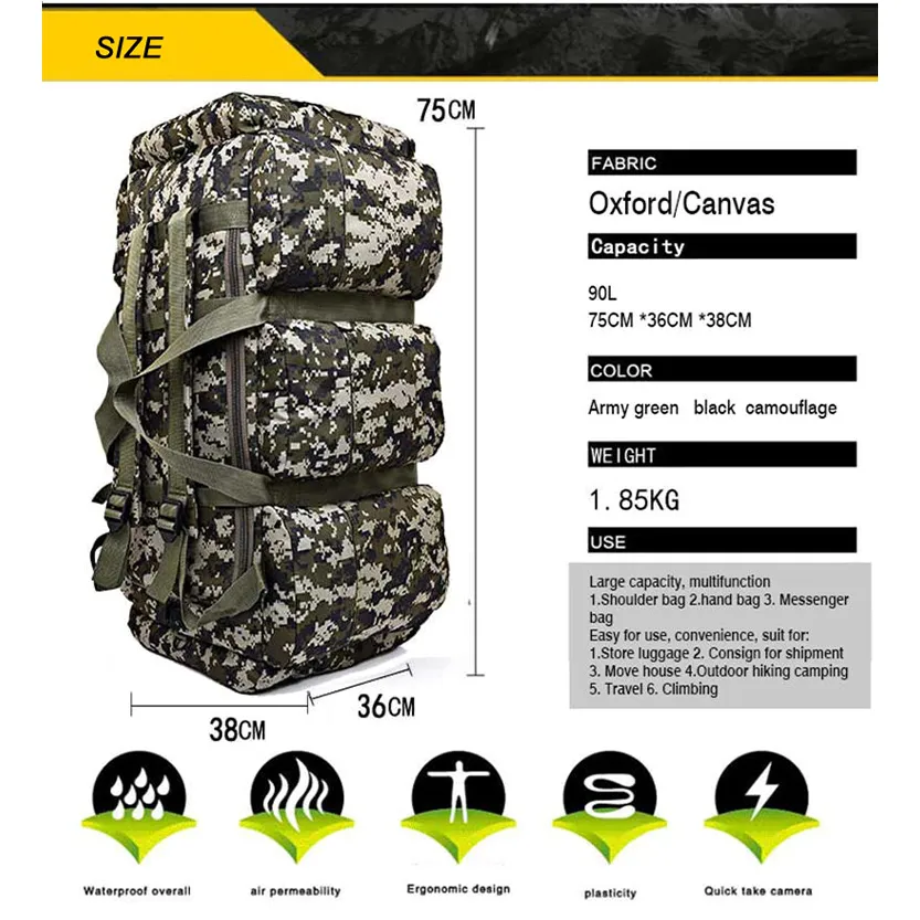 Funki Buys | Bags | Travel Bags | Large Canvas Duffel Bag