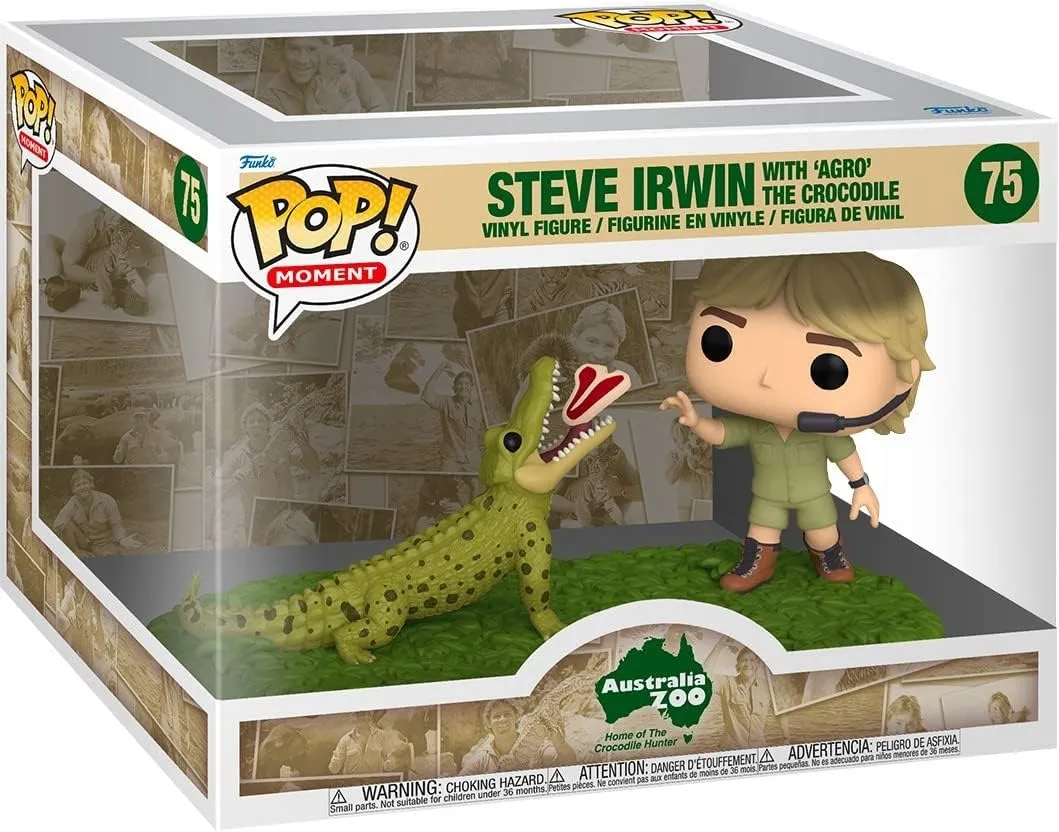 Funko Pop! Moment - Australia Zoo: Home of The Crocodile Hunter - Steve Irwin with 'Agro' The Crocodile - Exclusive 2-Pack Vinyl Figure