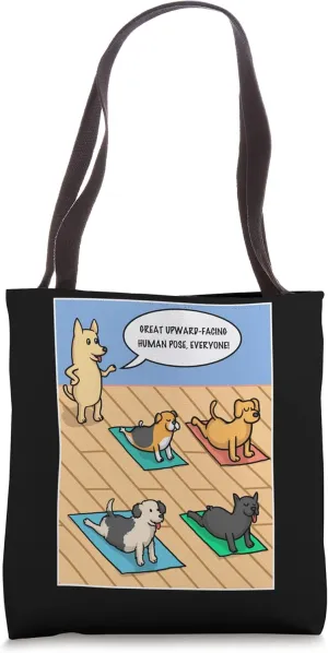 Funny Downward Dog - Dog Yoga Tote Bag