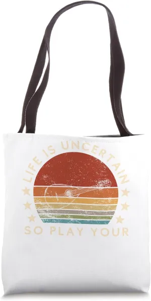 funny mandolin slogan tee - embrace life's uncertainty Tote Bag