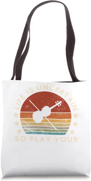 funny violin slogan tee - embrace life's uncertainty Tote Bag