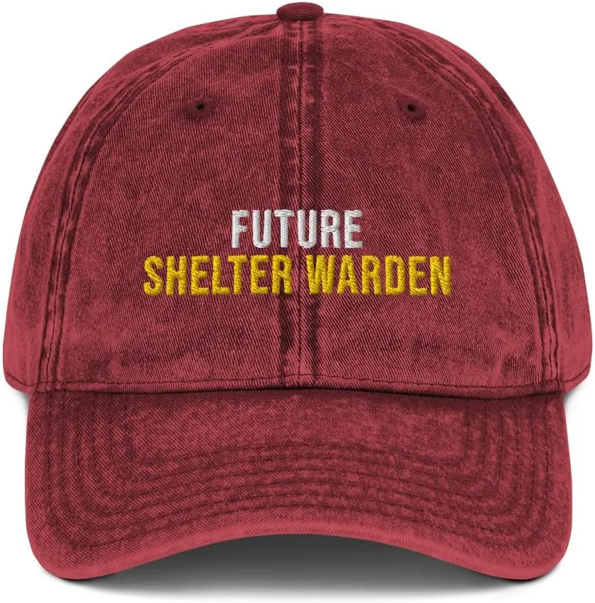 Future Shelter Warden Hat (Embroidered Vintage Cotton Twill Cap) Shelter Warden Apparel